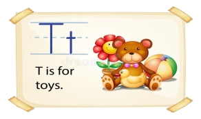 A letter T for toys stock vector. Illustration of design - 47455001